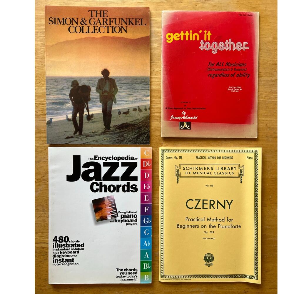 Set Of 4 Paperback Music Books VGC Musician Sheet Music Popular Songs Piano